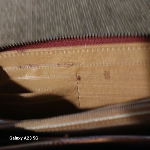 Fossil Red Leather Zip Wallet With Card Slots & Coin Pocket Preppy Classic Money - Picture 8 of 8